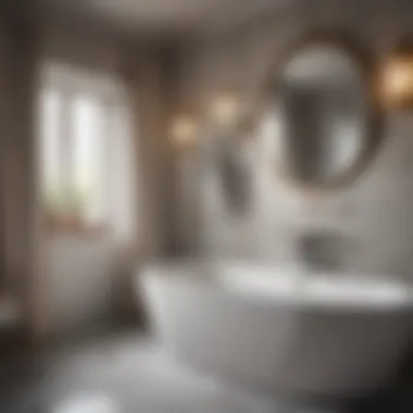 Modern Meets Retro Contemporary bathroom featuring retro-style fixtures