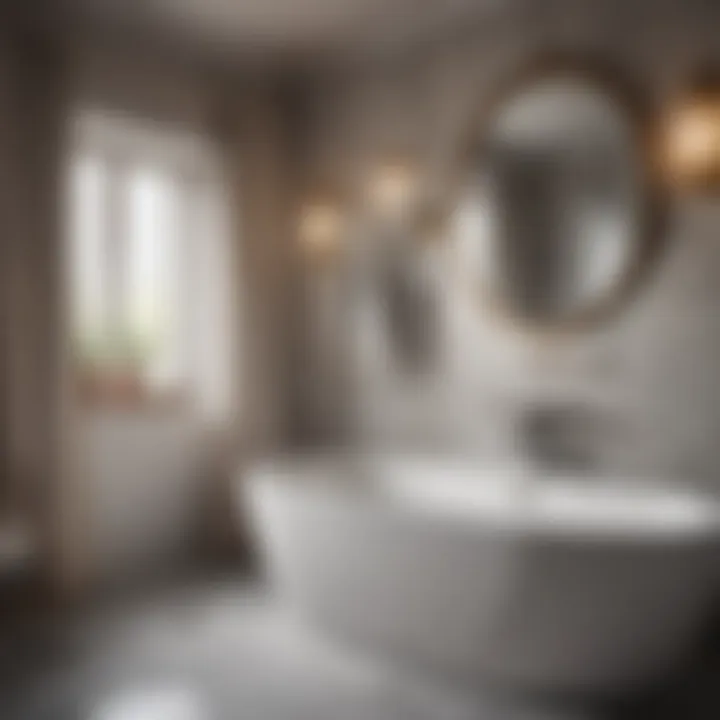Modern Meets Retro Contemporary bathroom featuring retro-style fixtures