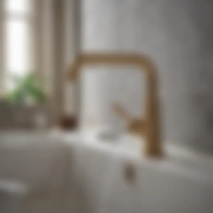 Sustainable Choices Close-up of eco-friendly materials used in retro faucets
