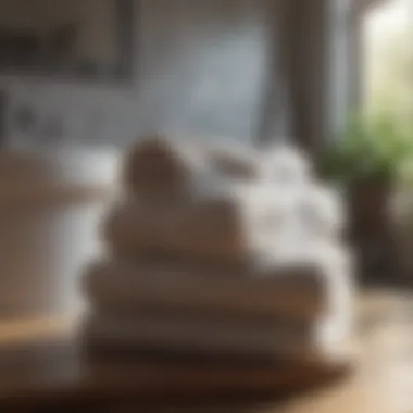 Eco-friendly towels emphasizing sustainability