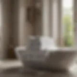 Luxurious bath towels displayed elegantly