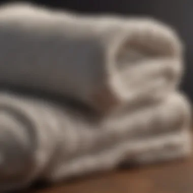 Close-up of towel material showcasing softness