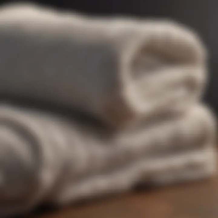 Close-up of towel material showcasing softness