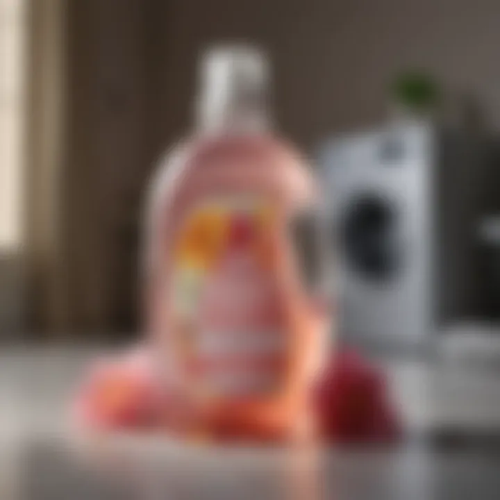 Floral Elegance in Laundry Detergents Elegant bottle of laundry detergent with floral scent