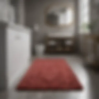 Elegant bathroom mat complementing modern decor