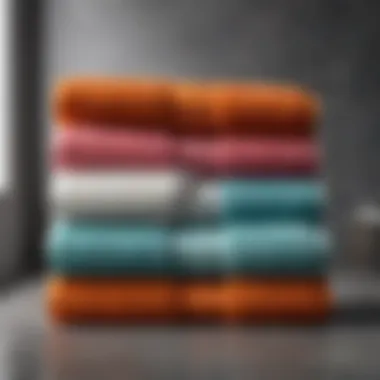 Variety of colorful towels showcasing design options