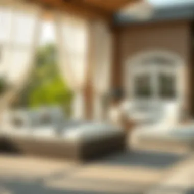 Different sizes of patio daybed mattresses arranged aesthetically