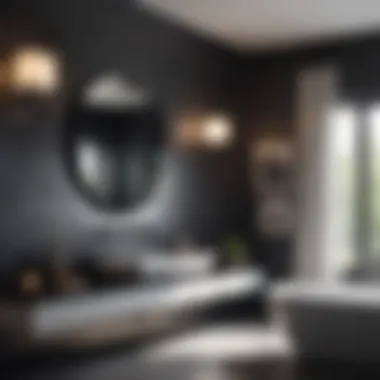 Elegant Harmony with Natural Light Elegant black and white color scheme harmonizing with natural light