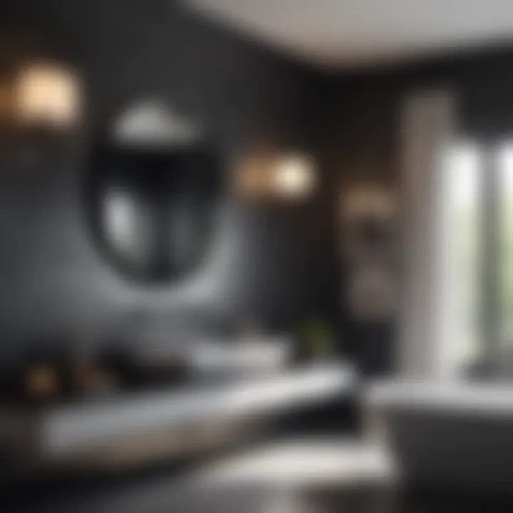 Elegant Harmony with Natural Light Elegant black and white color scheme harmonizing with natural light