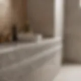 Elegant Bullnose Tile Edge Elegant bullnose tile edge in a modern bathroom setting