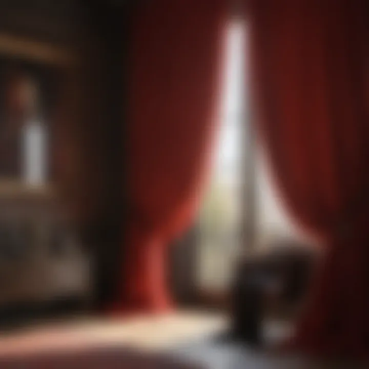 Psychological warmth of red drapes in interior decor