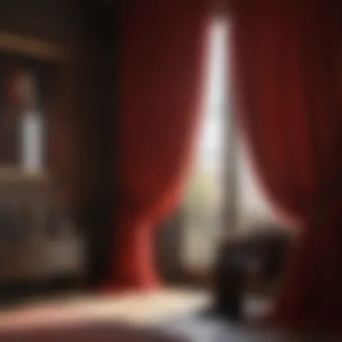 The Psychological Influence of Red Drapes Psychological warmth of red drapes in interior decor