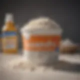 A close-up view of various natural and synthetic ingredients used in laundry soap powder