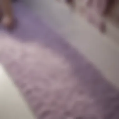 The Luxurious Texture of Light Purple Bath Mats Close-up of soft, plush material of a light purple bath mat