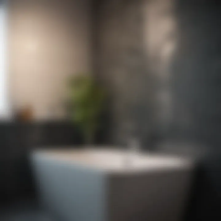 Sleek subway tiles in a minimalist bathroom setting.