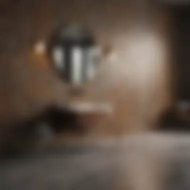 Textured ceramic tiles creating a chic and contemporary look.