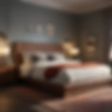 Cozy bedroom ambiance created by a well-chosen wall set