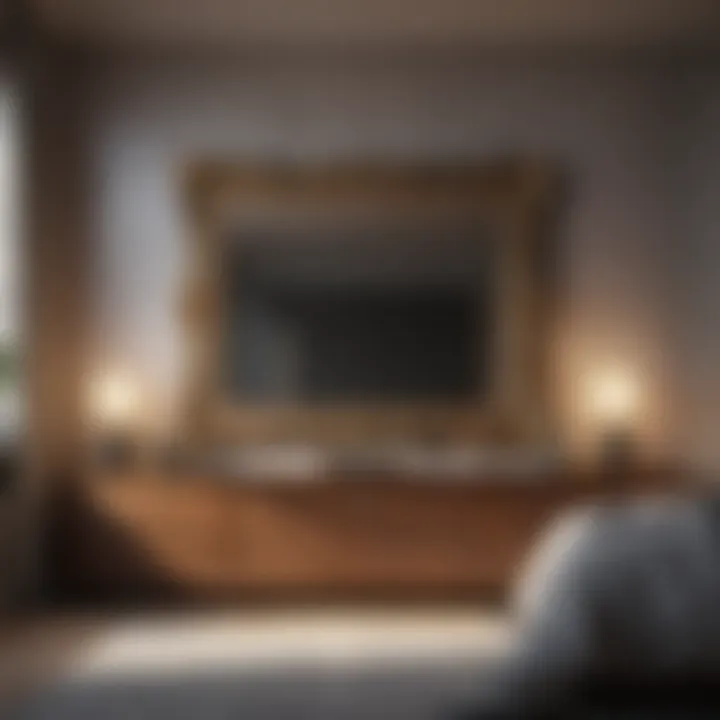 Elegant wall bedroom set showcasing modern design elements