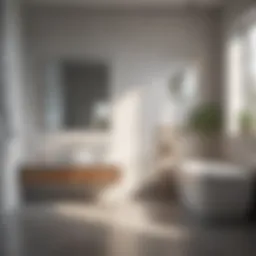 A sleek and modern bath bar showcasing minimalist design elements