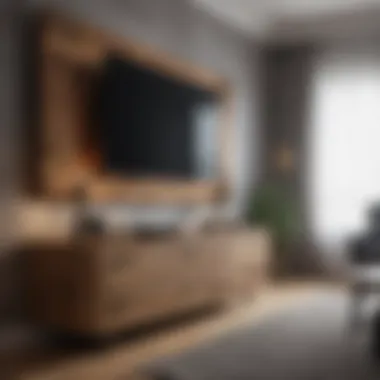 Elegant Wooden Bedroom TV Cabinet Elegant wooden TV cabinet with drawers enhancing bedroom aesthetics