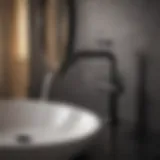 Modern Elegance: Dark Faucet Design Elegant dark bathroom faucet with modern design