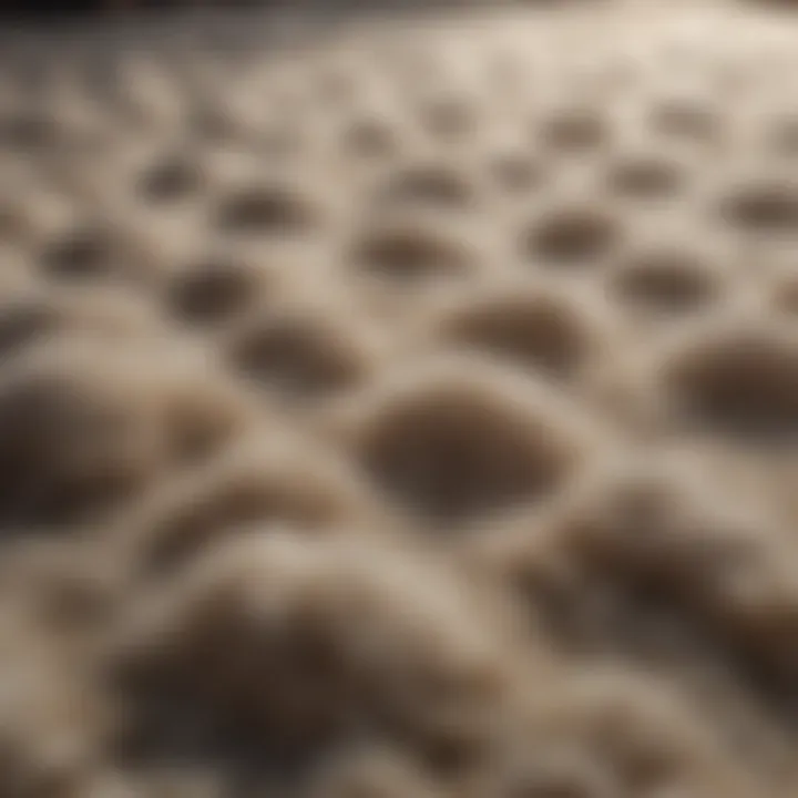 Variety of materials used for fluffy carpets