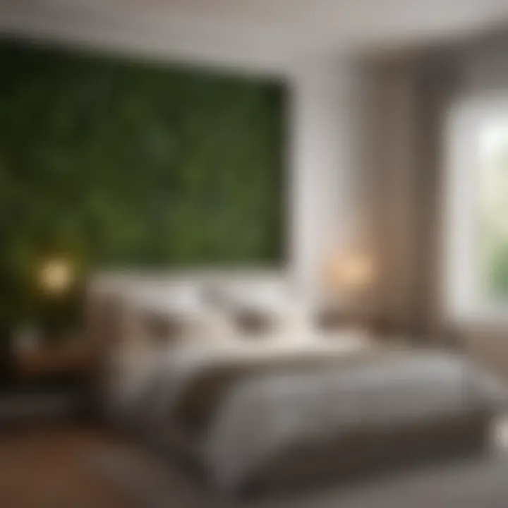 Artificial plants contributing to a calming bedroom environment