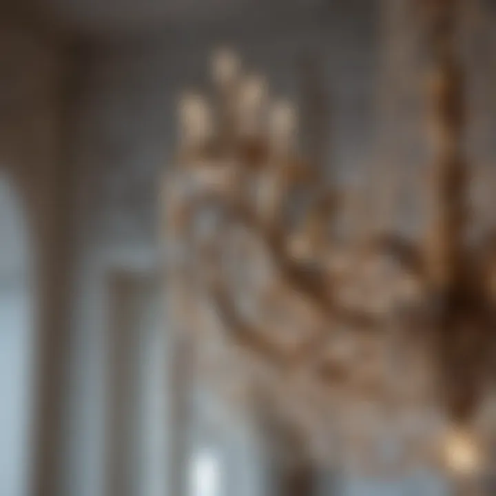 Close-up of chandelier design showcasing intricate details
