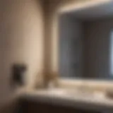 UV-C light illuminating a bathroom corner