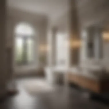 Luxurious bathroom setting with soft towels displayed