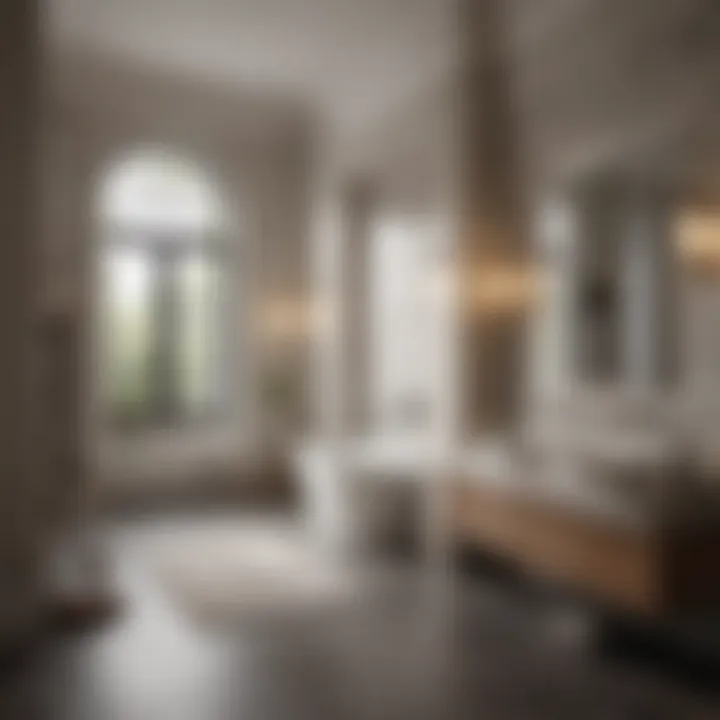 Luxurious bathroom setting with soft towels displayed