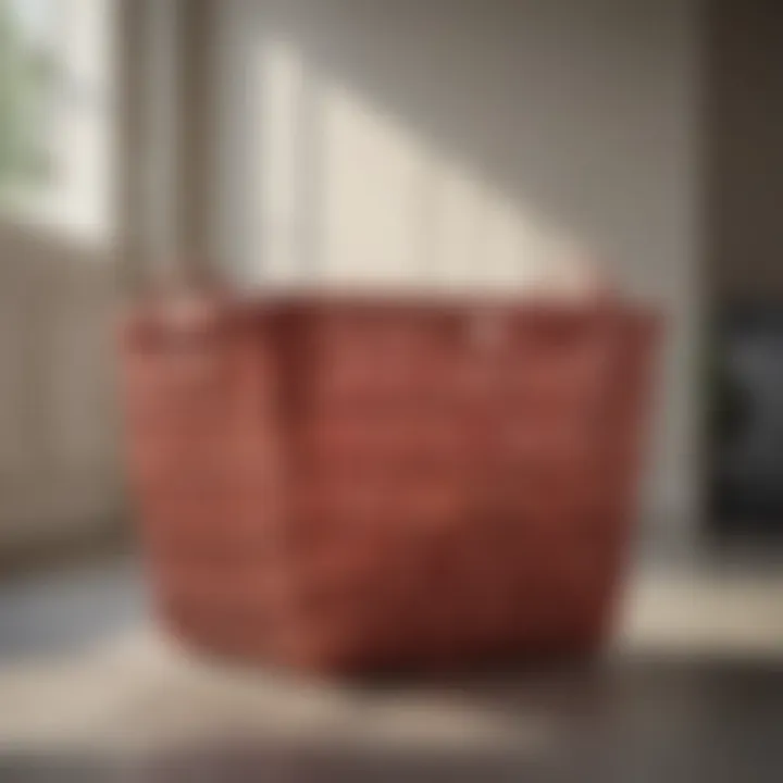 An infograph highlighting the sustainable materials used in the production of plastic laundry baskets.