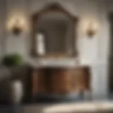 Elegant antique bathroom vanity with ornate detailing