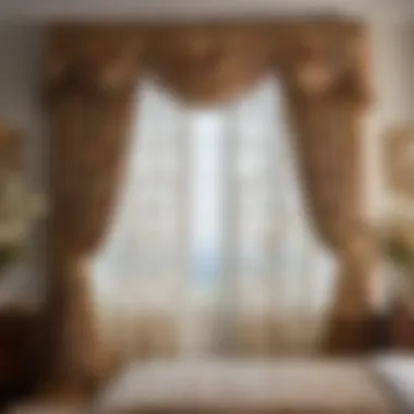 Floral Essence Charm Classic floral-patterned bedroom curtains with attached valance for a touch of nature indoors