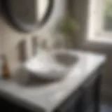 Elegant marble countertop bathroom vanity