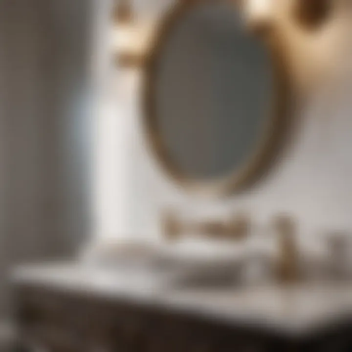 Vintage brass fixtures bathroom vanity