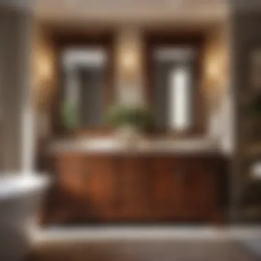 Timeless traditional bath vanity crafted from rich wood