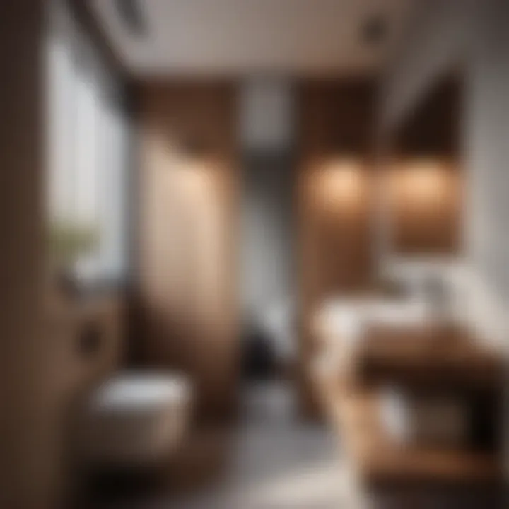 Elegant minimalistic guest house interior
