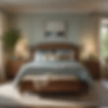 A beautifully styled Tommy Bahama Ocean Breeze bedroom set within a modern coastal interior.