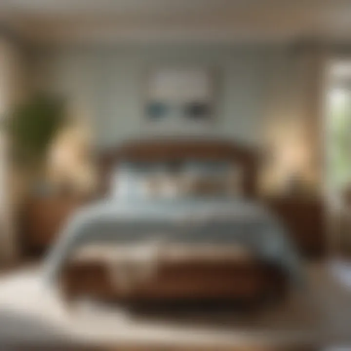 A beautifully styled Tommy Bahama Ocean Breeze bedroom set within a modern coastal interior.