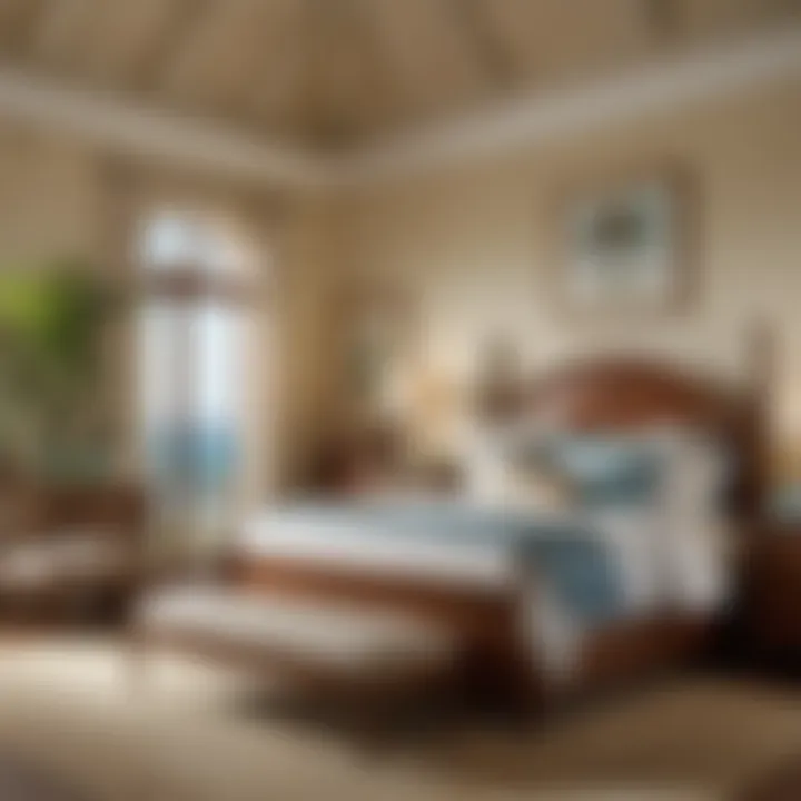 Sophisticated view of the Tommy Bahama Ocean Breeze bedroom set showcasing its elegant design.