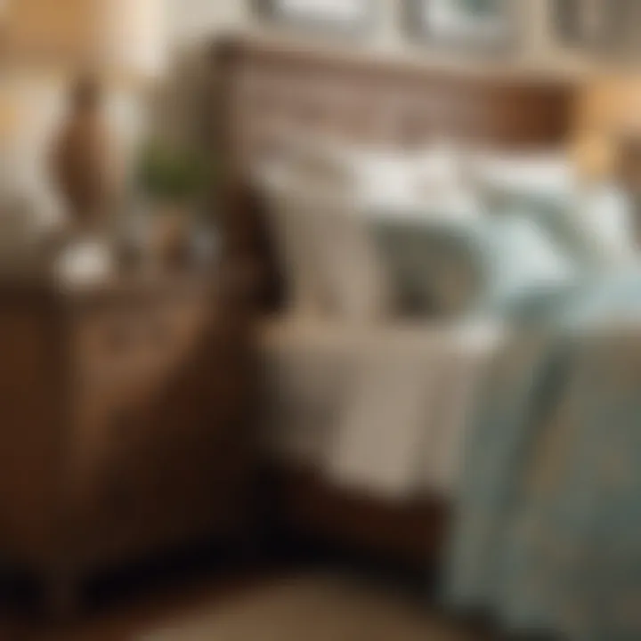 Detailed view of the practical features in the Tommy Bahama Ocean Breeze bedroom set.