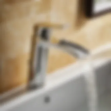Elegant Moen Faucet Featuring a Waterfall Spout Design Contemporary Moen Faucet with Waterfall Spout