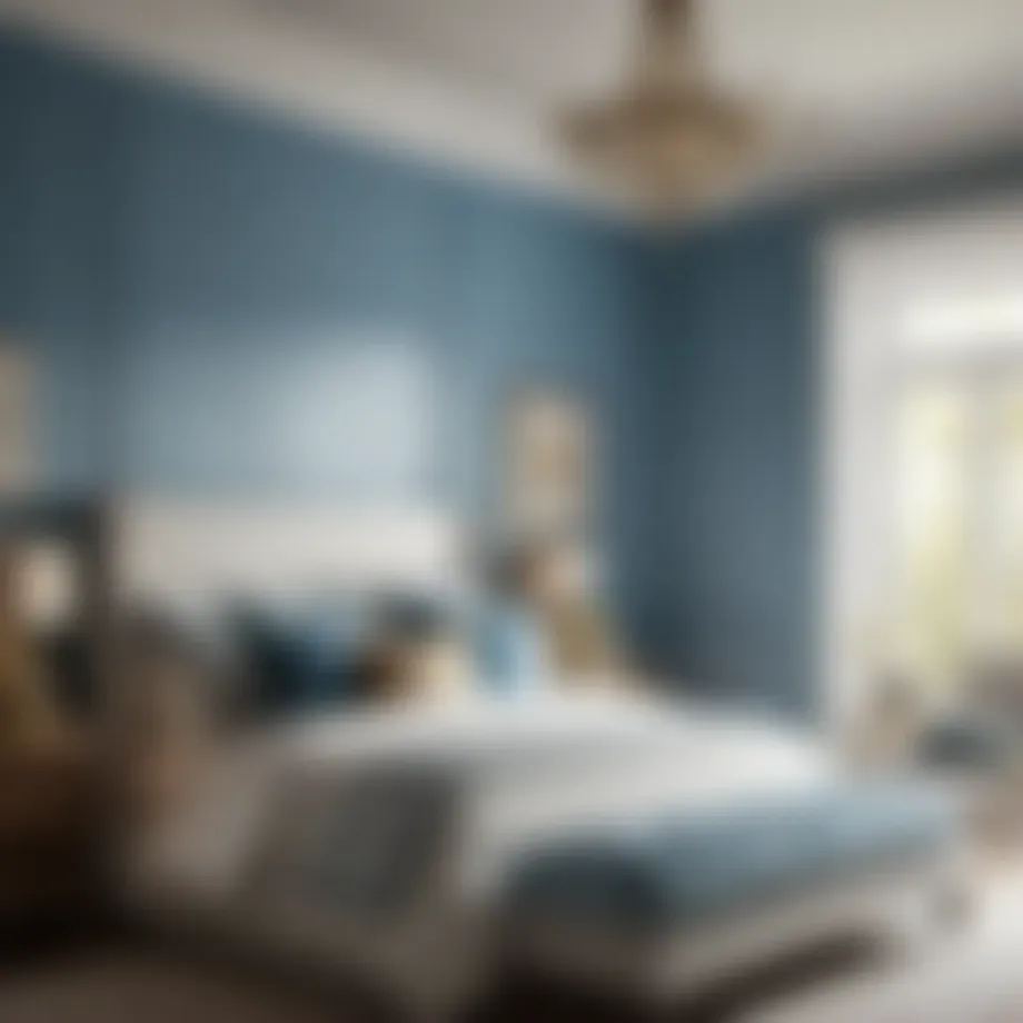 Tranquil Blue Paint Color in Bedroom