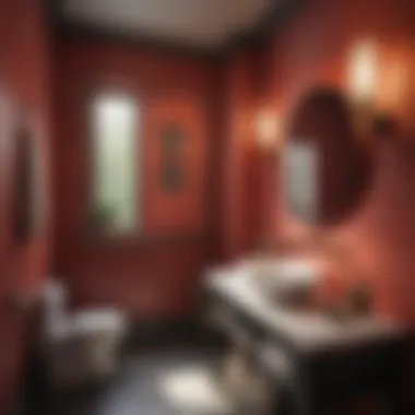 Bold Colors for a Vibrant Ambiance A vibrant small bathroom showcasing a bold color palette and artistic decor.