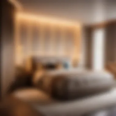 Elegance in Illumination Elegant drum light casting soft glow in a modern bedroom