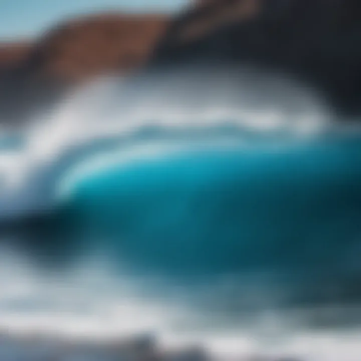 Calming Blue Ocean Waves Blue ocean waves crashing against rocks