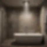 Luxurious shower space with added features for a bath-like ambiance