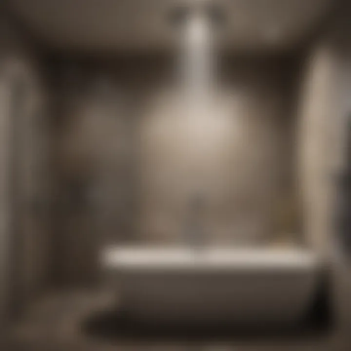 Elevating Shower Ambiance Luxurious shower space with added features for a bath-like ambiance