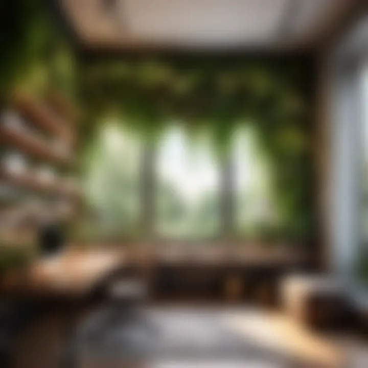 Biophilic design incorporating greenery into workspace